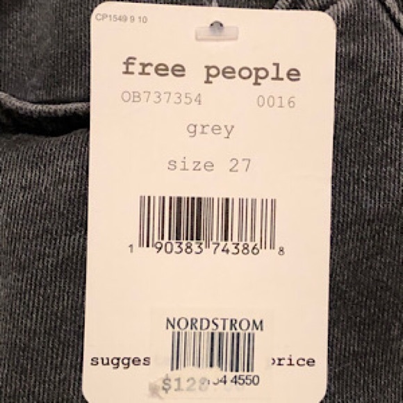 “NEW” Free People Embroidered Girlfriend Jean - Picture 5 of 5